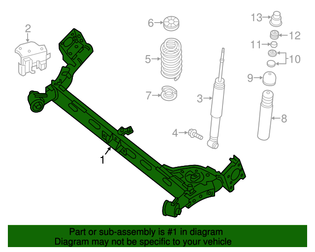20162019 Nissan Sentra Axle Beam 555015UD2B Nissan Parts Plus
