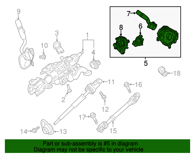 20172020 Ford OEM Housing Assembly Steering Column HC3Z3F791GC