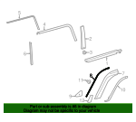 Pad,  Rear Door Moulding,  No. 1 - Toyota (75767-35090)