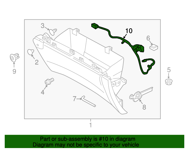 20152023 Ford Edge OEM Glove Box Lamp FT4Z14413B Ford Parts Center
