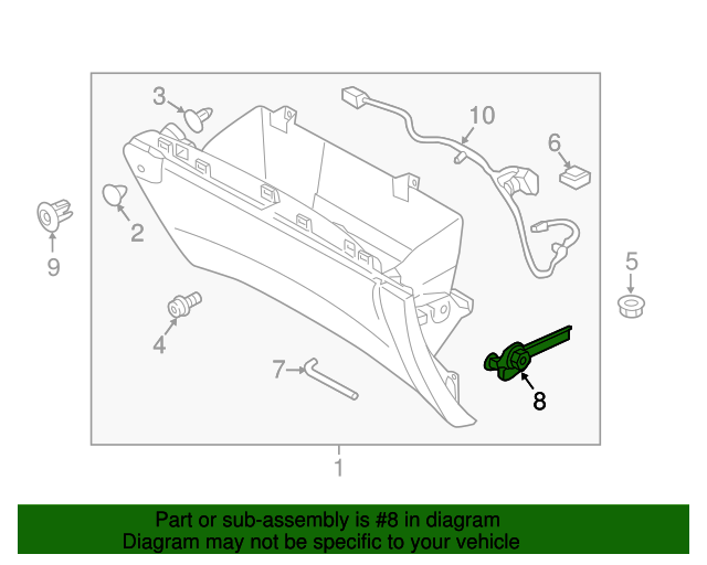 20192021 Ford Edge Glove Box Support JT4Z5806200A XportAuto