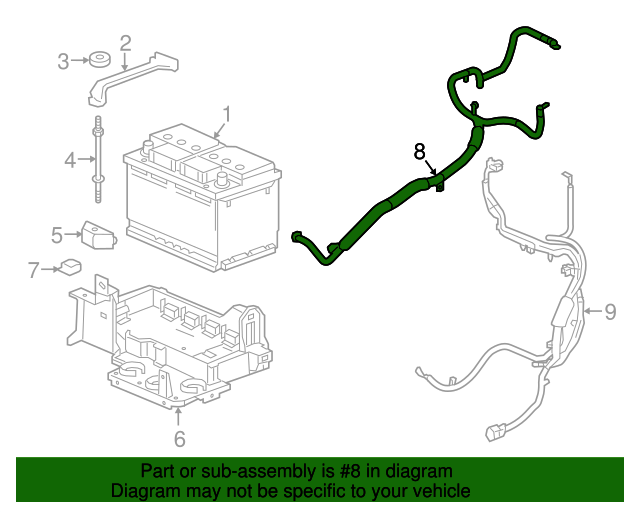 23260502 OEM GM Positive Cable GM Parts Center