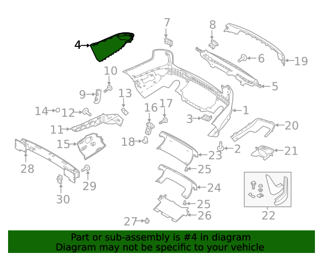 Genuine OEM Side Molding Part LR105622 Fits 20182022 Land Rover Range