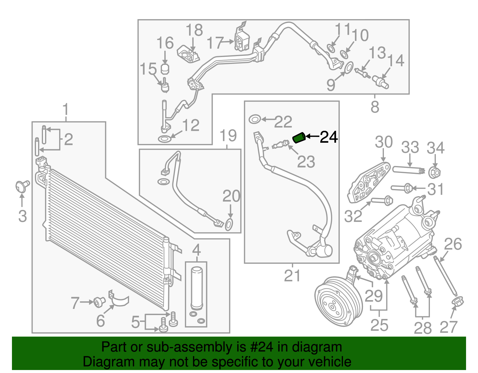 Motorcraft™ A/C Service Valve Cap - Ford (YF-2122)