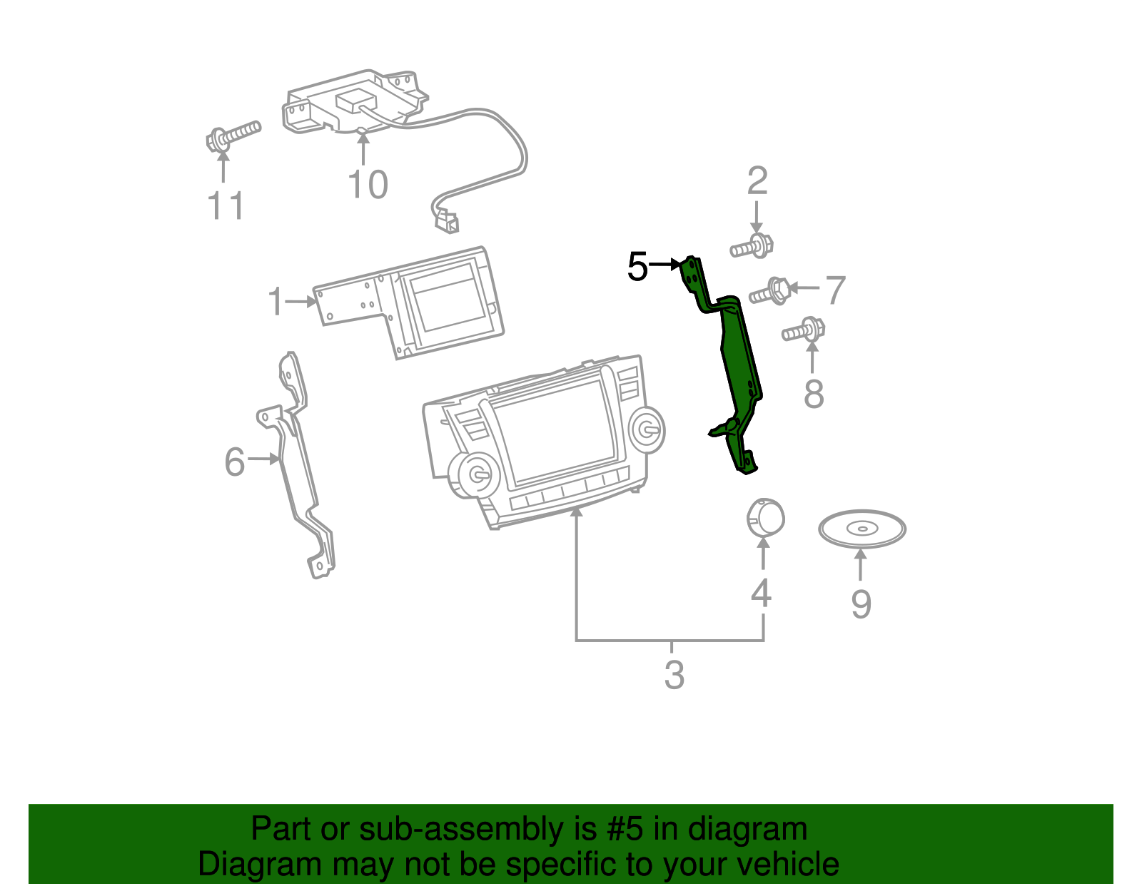 AM/FM CD Bracket - Toyota (86211-48170)