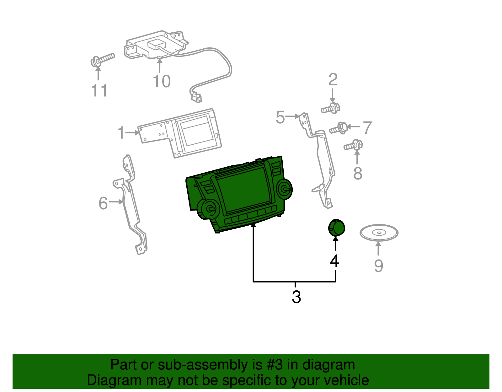 Radio Control Unit - Toyota (86120-48M50-C0)