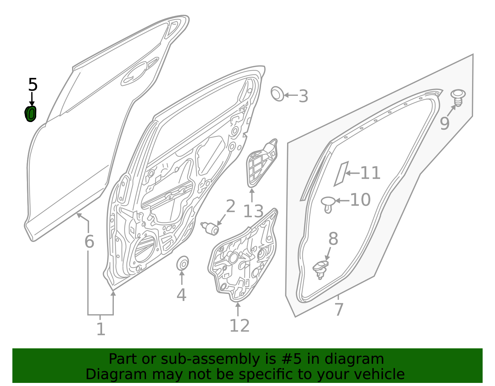 Door Shell Hole Cover - Toyota (90118-WB481)