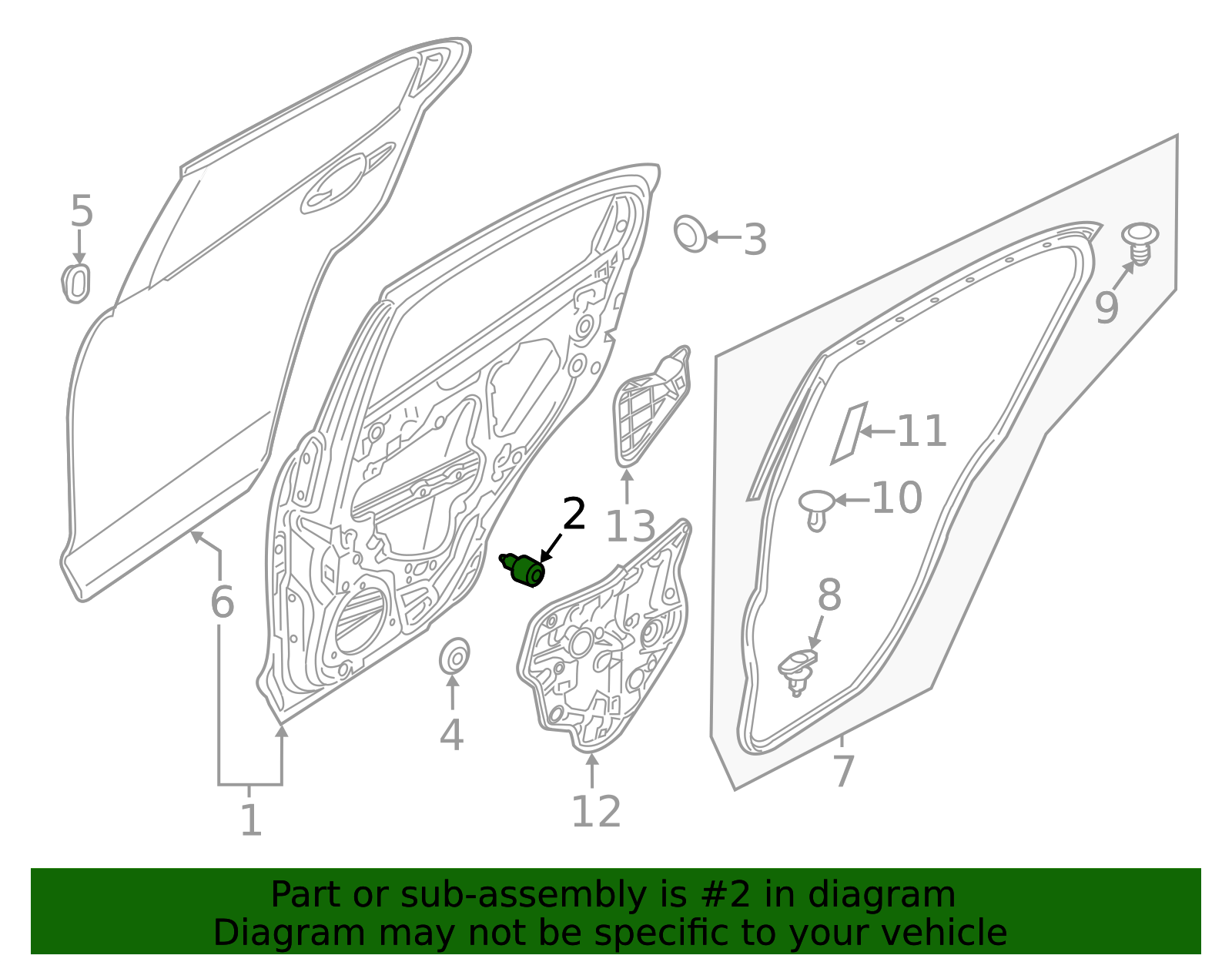 Door Shell Bumper - Scion (90118-WBA53)