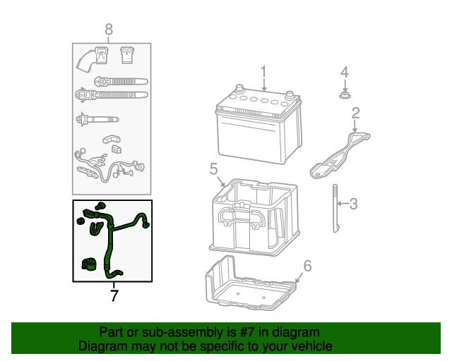 32600SCVA00 Cable Assembly, Battery Ground 20032006 Honda