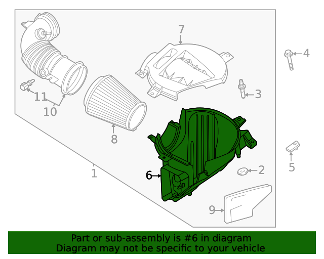 Original 20202022 Ford Mustang Air Filter Housing KR3Z9A612A