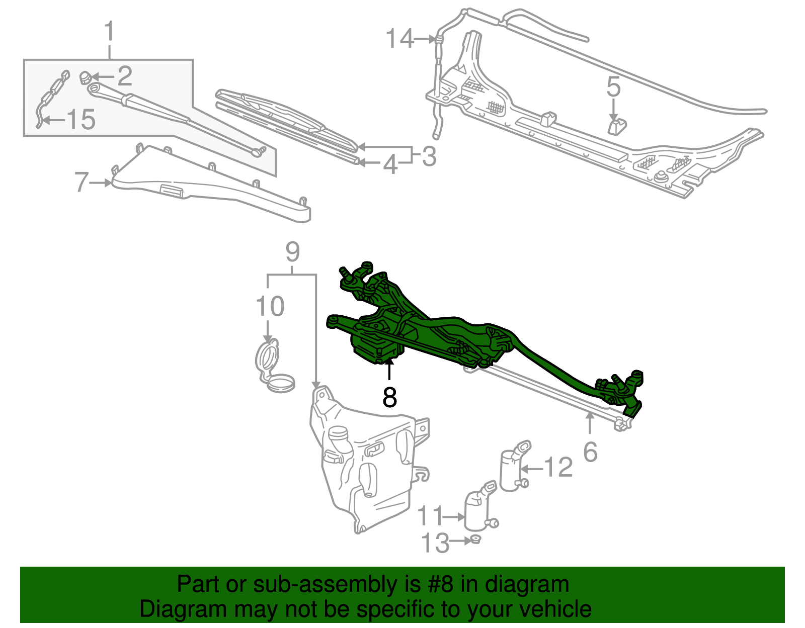 Windshield Wiper Motor - GM (12368685)