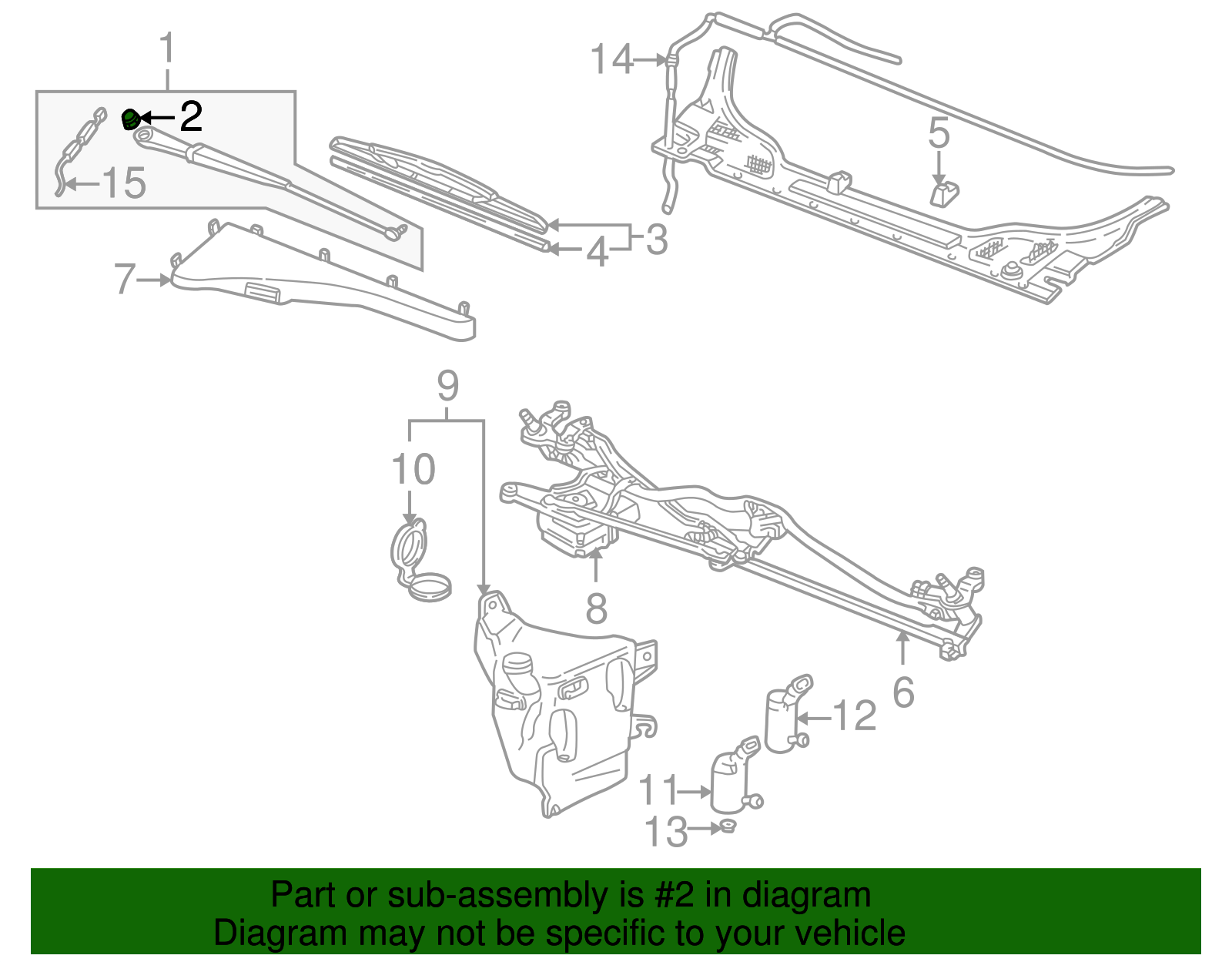 Windshield Wiper Blade Retainer - GM (89044634)