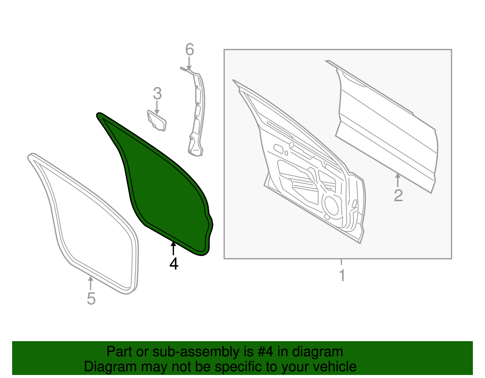 Door Weather-Strip - Ford (GP5Z-5420530-A)