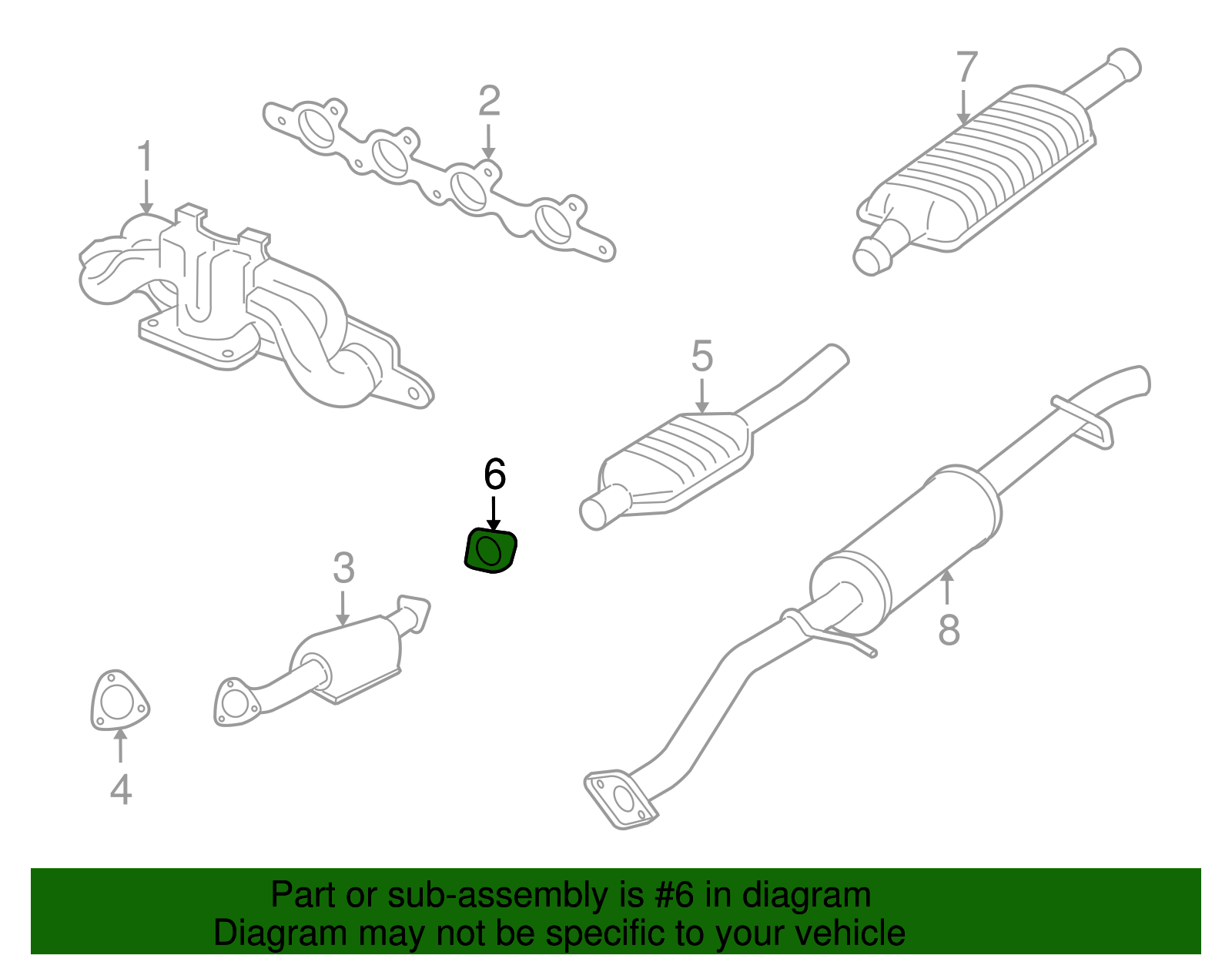 Exhaust System Hanger - Ford (YL8Z-5F262-AA)