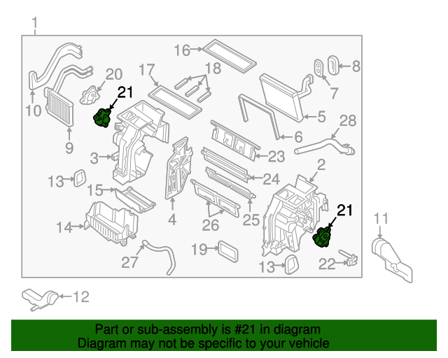 971594R150 HVAC Blend Door Actuator 20112019 Hyundai OEM Parts