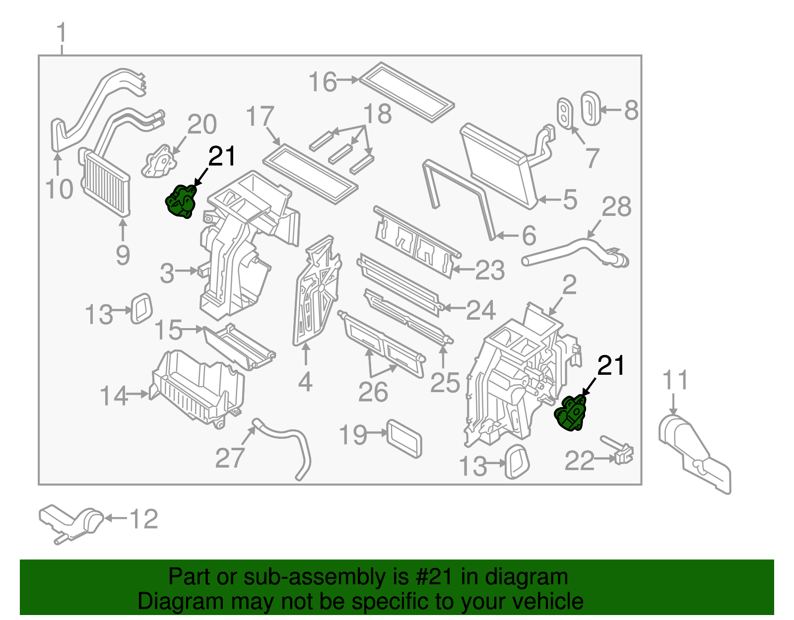 2011-2019 Hyundai HVAC Blend Door Actuator 97159-4R150 | OEM Parts Online