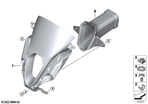 Motorcycle Trim Section, Windshield for 2024 BMW-Motorrad M 1000 