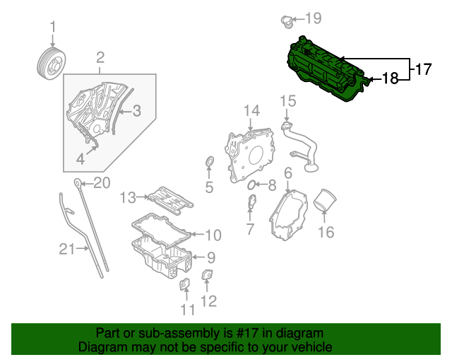 20032008 Mazda 6 Valve Cover AJB4102B0 QuirkParts