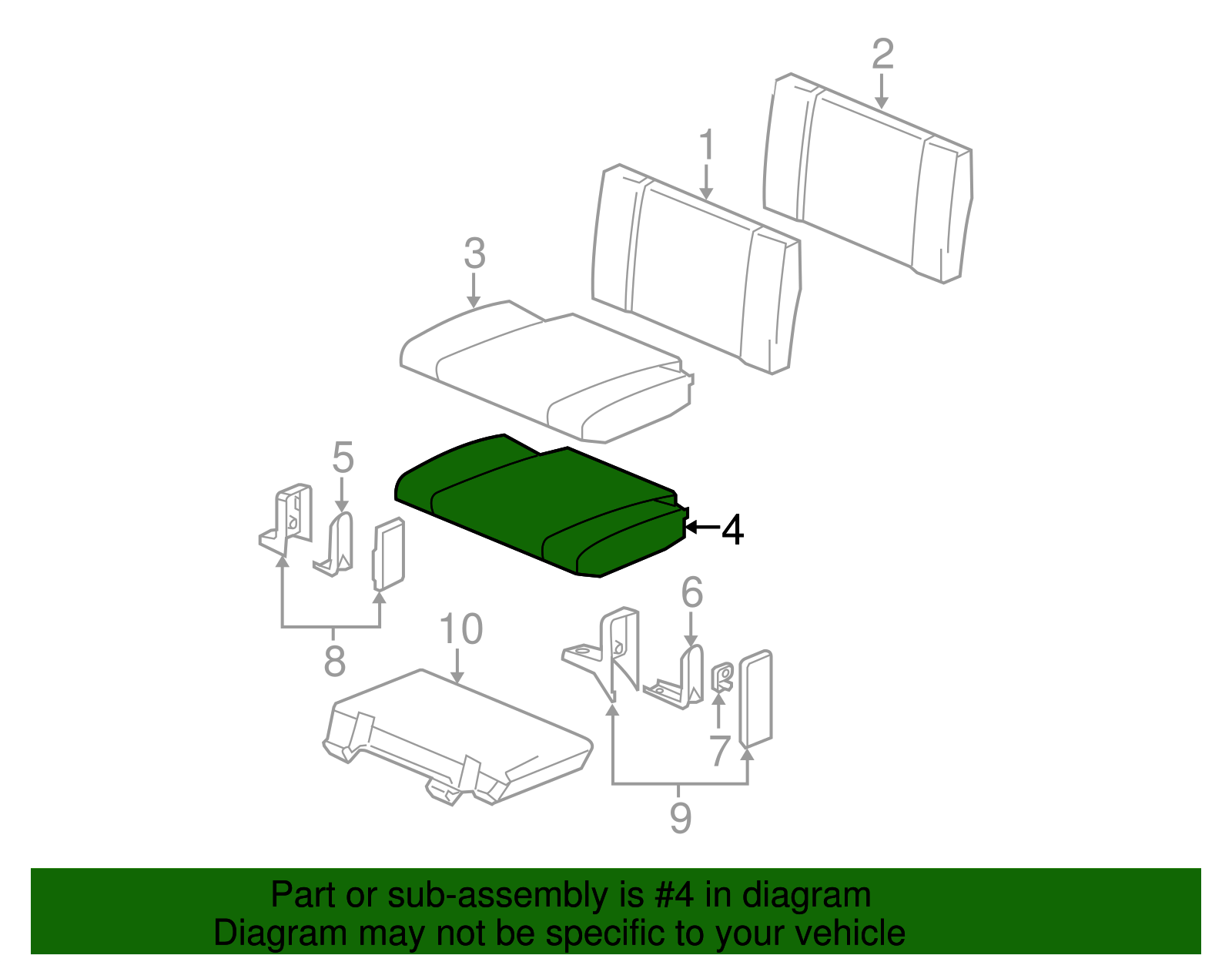 Seat Cushion Pad - GM (89041384)