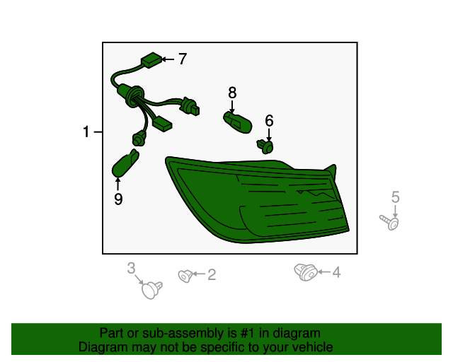 20102012 Mazda CX9 Tail Lamp Assembly TE6951160E