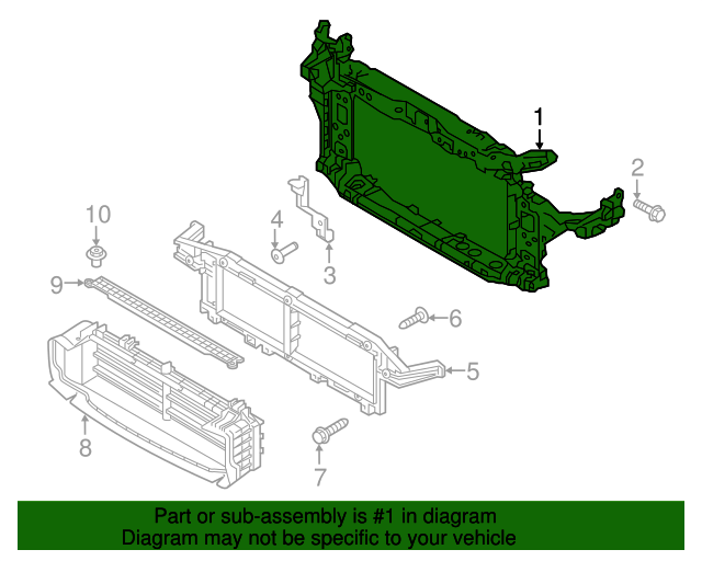64101D4000 Radiator Support 20162020 Kia Optima Kia Auto Parts