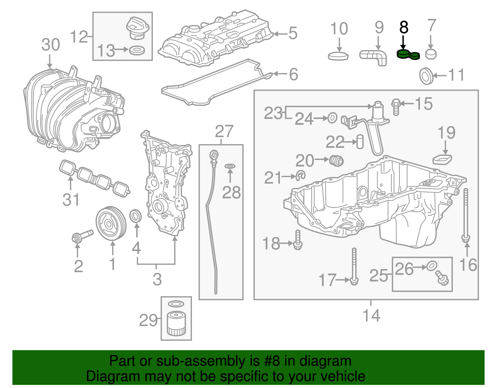 2013-2023 GM Inner Valve Cover Gasket 12635744 GM | GMPartsDirect.com
