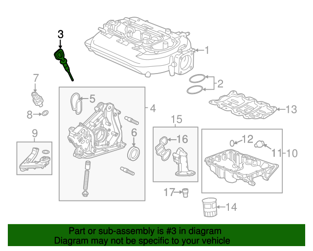 156505J6A00 Dipstick Oil 2016 Honda Pilot Honda Factory Parts