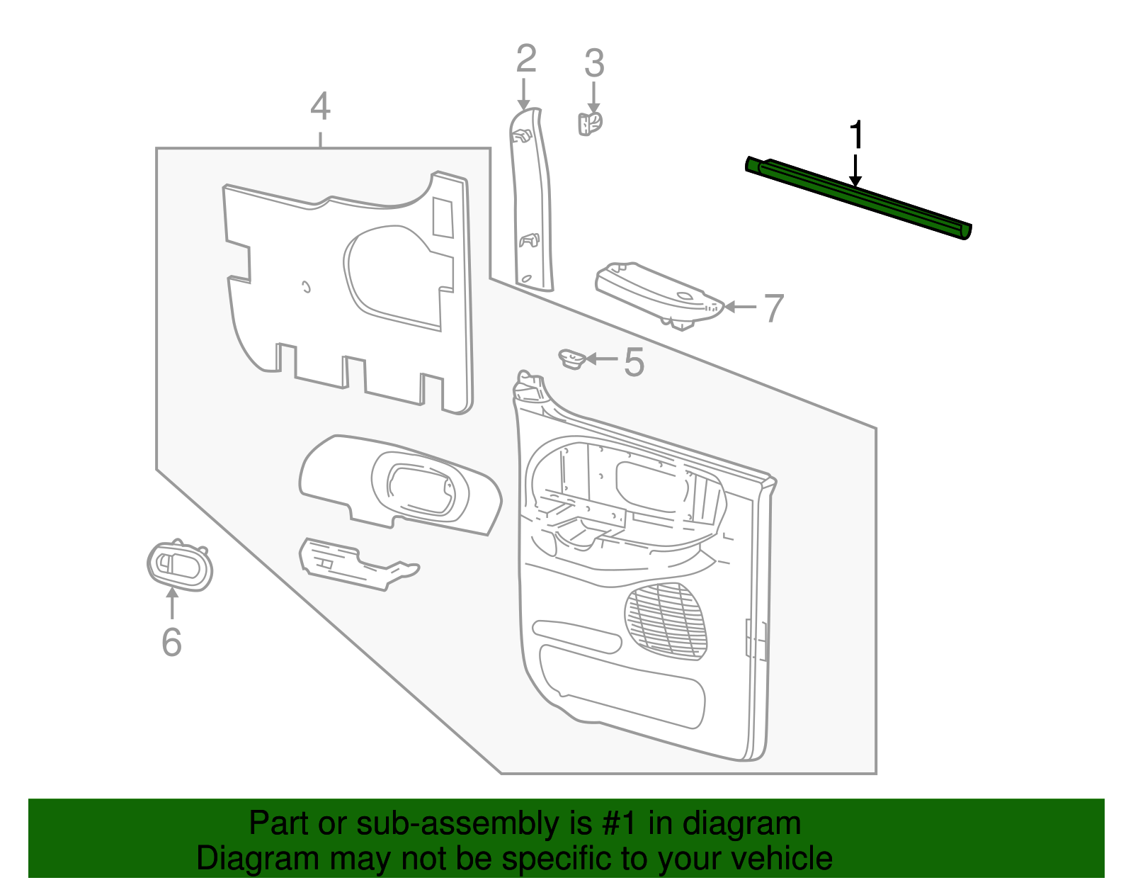 Belt Weather-Strip - Ford (YL3Z-1625860-AB)