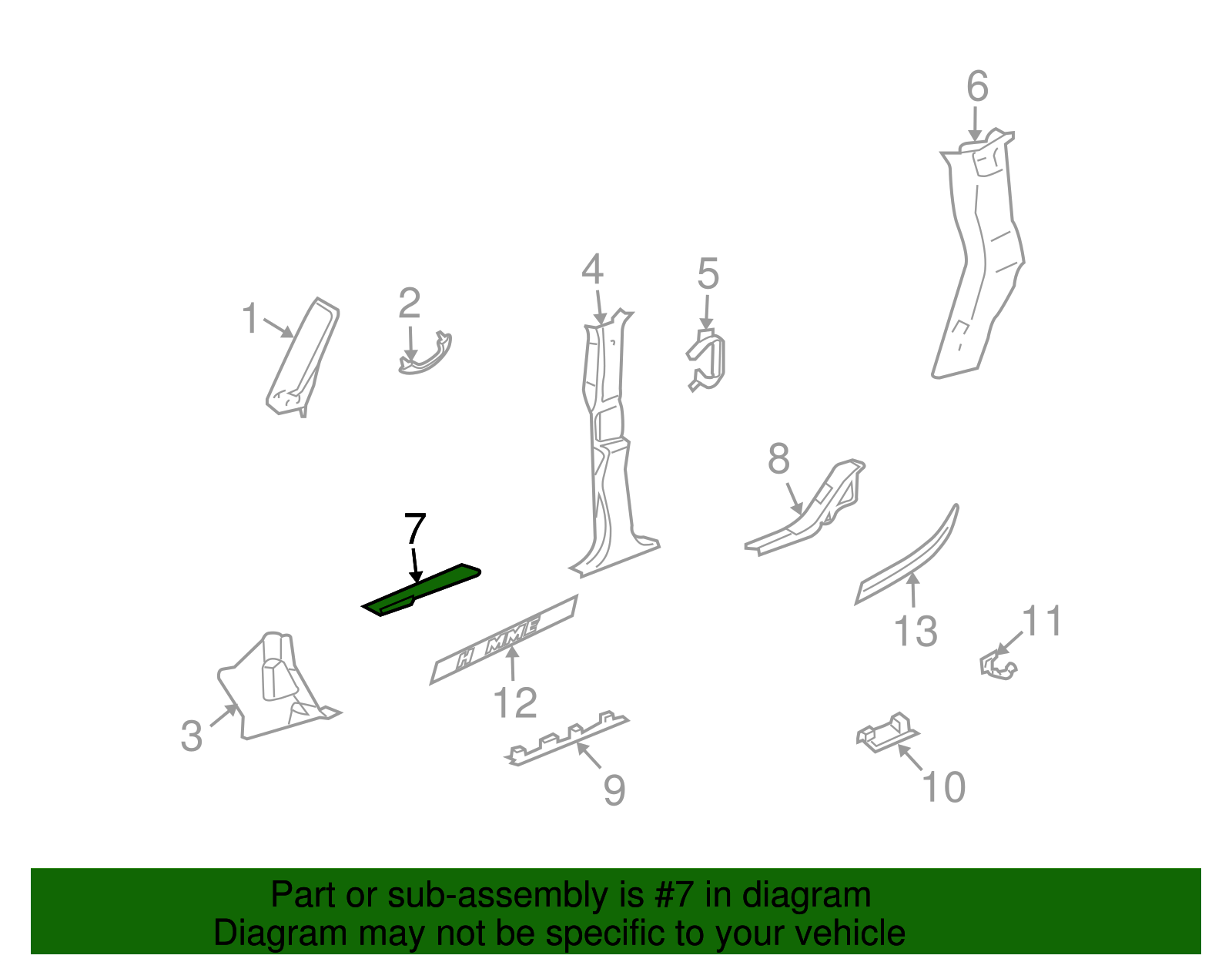 Plate, Front S/D Sill Tr - GM (10358864)