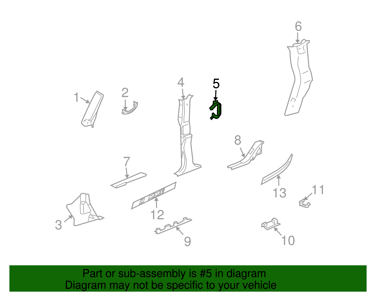 Handle Assembly-C/Pillar Asst *Wheat - GM (21998340)