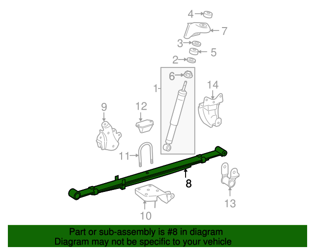 4821004620 Leaf Spring Assembly 20122015 Toyota OEM