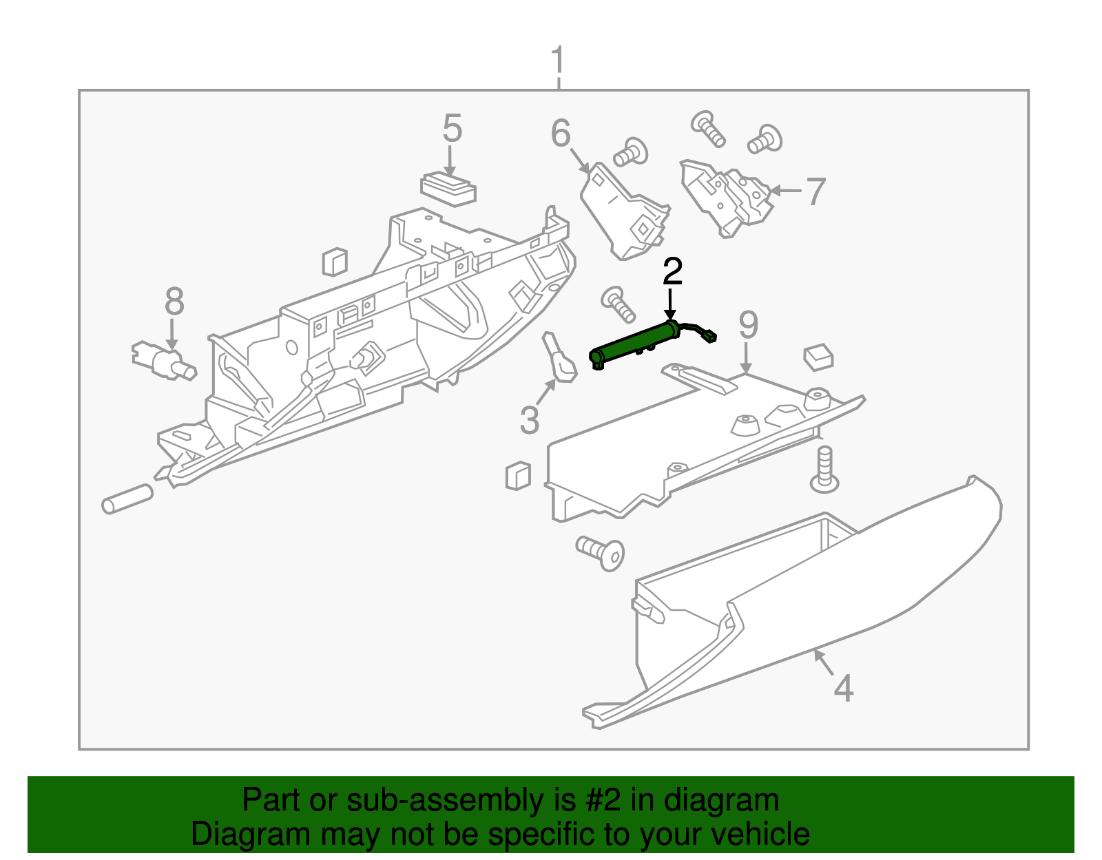 Instrument Panel Compartment Door Dampener - GM (84030883)