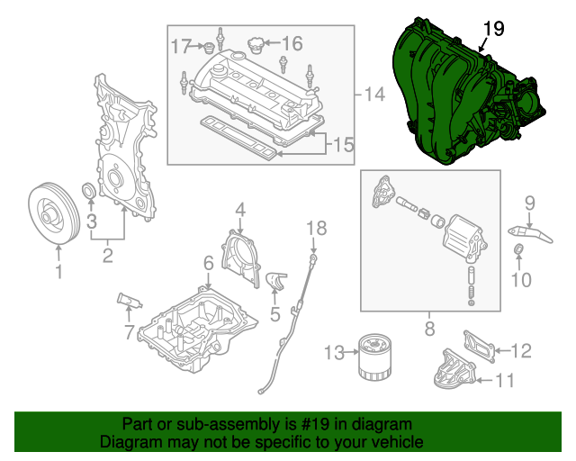 20102013 Mazda 3 Intake Manifold LF8J13100A Mazda Parts Advantage