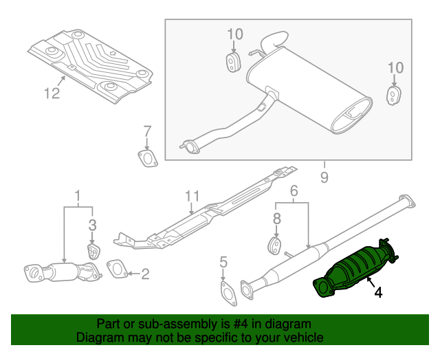289502G360 Catalytic Converter 20112015 Kia Sportage Kia.Parts Store
