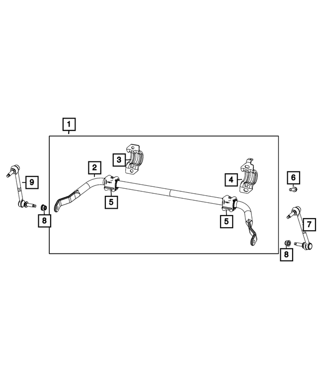 20212023 Jeep Stabilizer Bar Link, Left 68409879AA Mopar Estores