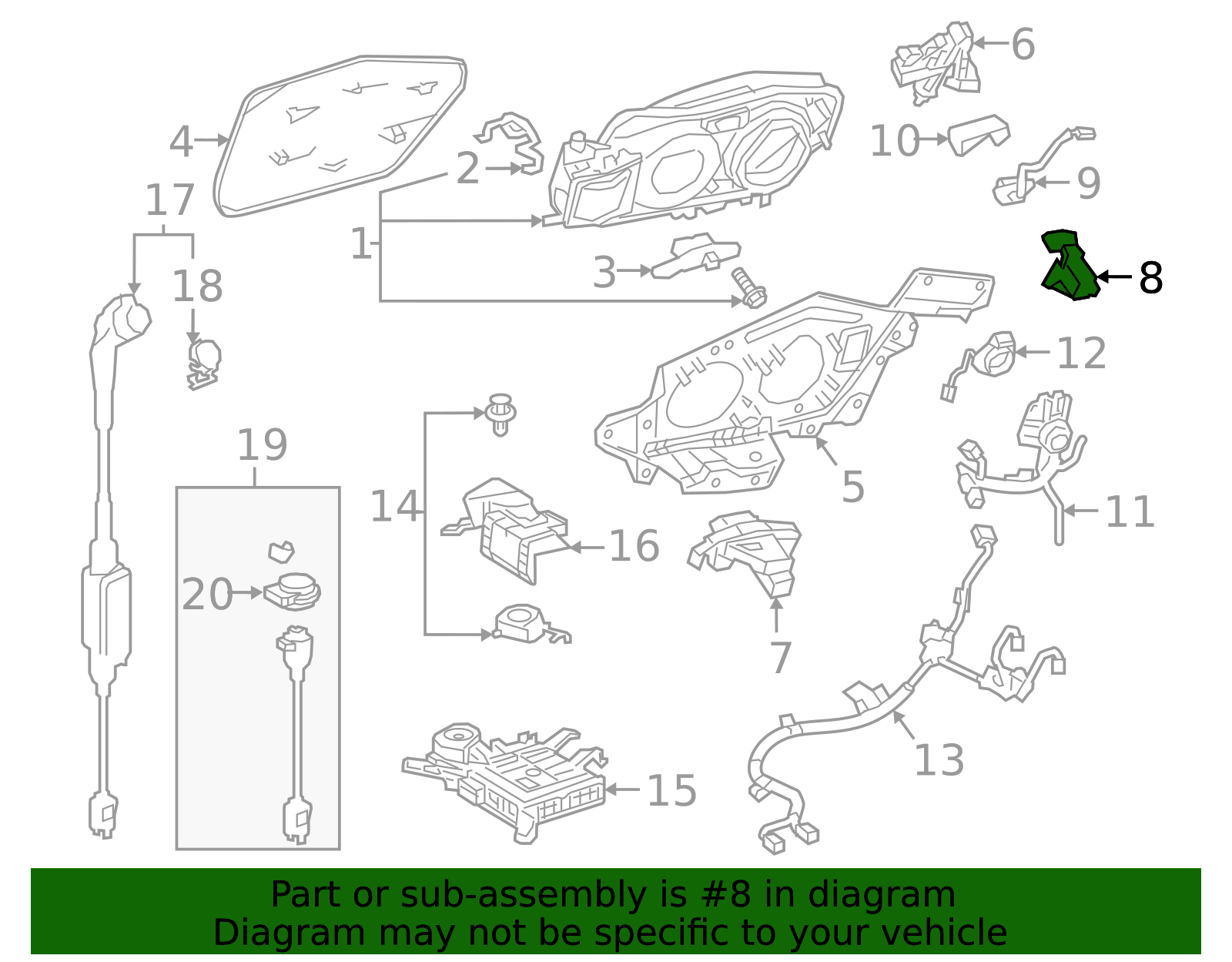 OEM 2017-2022 Toyota Prius Prime Switch Assembly G90J0-47011 | LaGrange ...