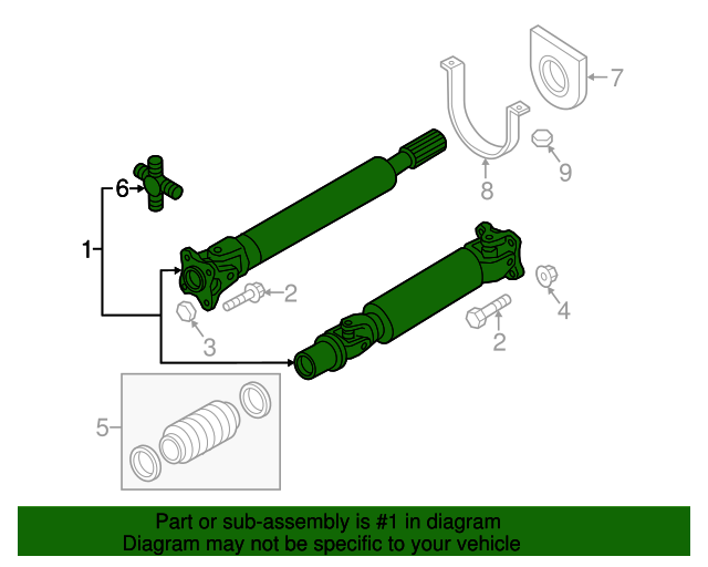 20202023 Nissan TITAN Drive Shaft 370009FV0A