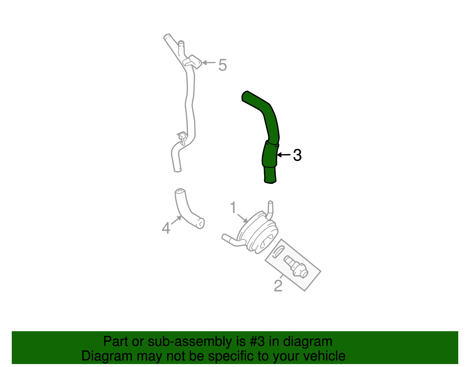 HVAC Heater Hose - Toyota (87245-3D510)