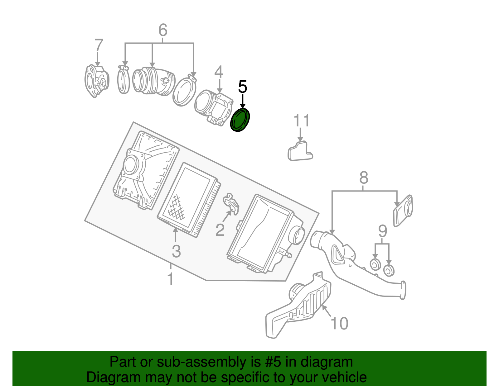Air Mass Sensor Gasket - Ford (YL8Z-9E931-BA)