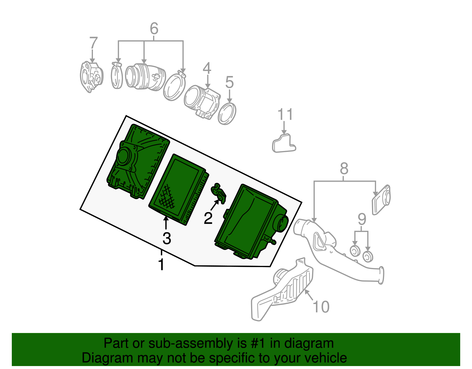Air Cleaner Assembly - Ford (YF1Z-9600-AA)