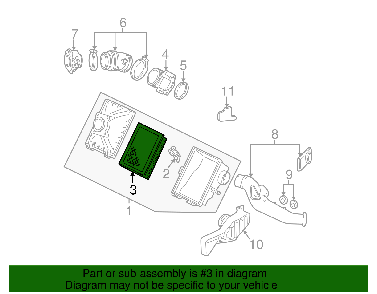 Engine Air Filter - Ford (YF1Z-9601-AC)