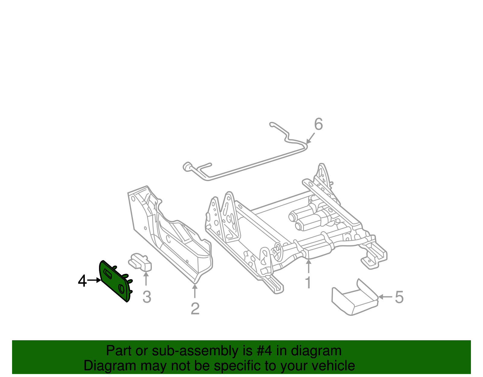 Seat Switch Panel Bezel - GM (88935016)