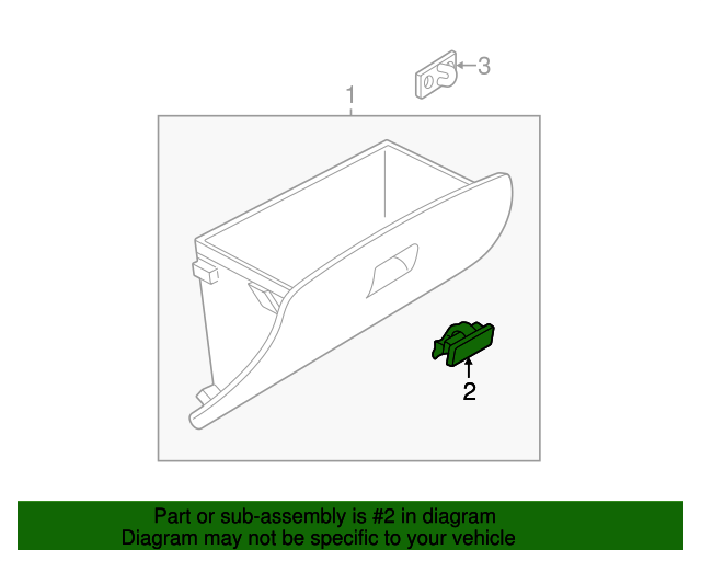 MR647663 Glove Box Latch 20042005 Mitsubishi Lancer Mitsubishi