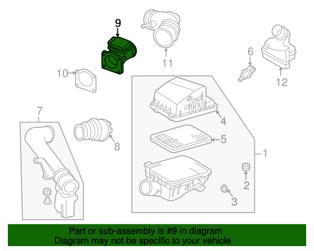 19982002 Mazda 626 Mass Air Flow Sensor FSD713215