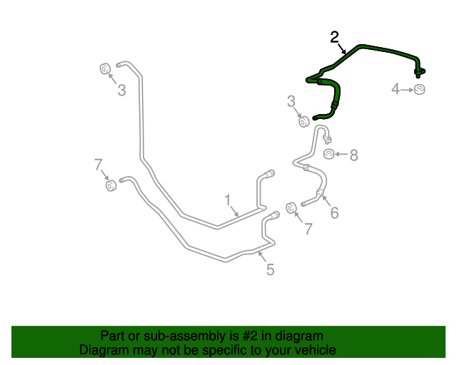 20192022 GM Automatic Transmission Fluid Cooler Inlet Line 84211763