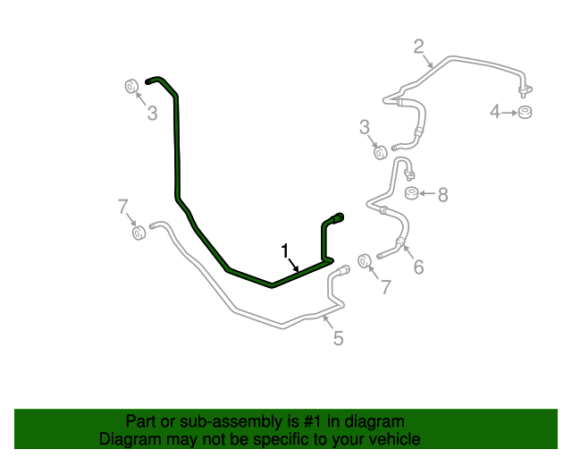20172022 GM Automatic Transmission Auxiliary Fluid Cooler Outlet Line