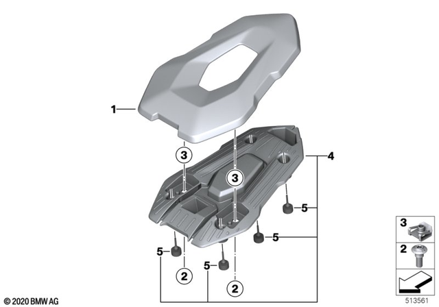 46637914579 - Stool Cover - Blue Stone Met 2020-2024 BMW-Motorrad 