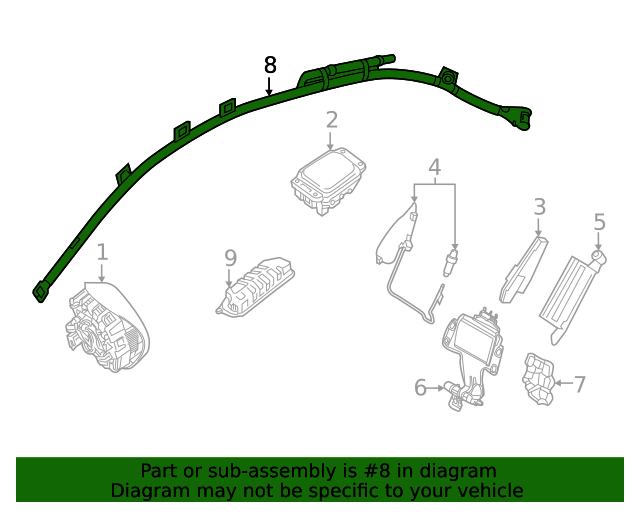 Genuine Head Air Bag for 2021-2022 Mercedes-Benz | OEM Part# 223 