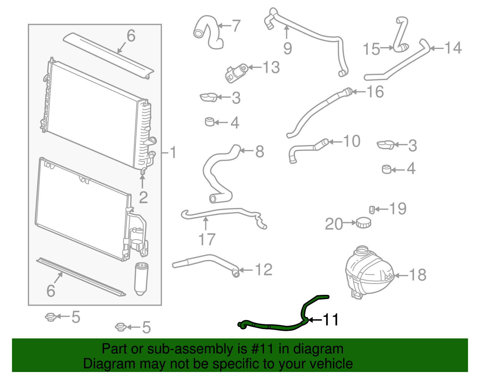 Hose Assembly, Cool Rcvry Rsvr - GM (09128039)