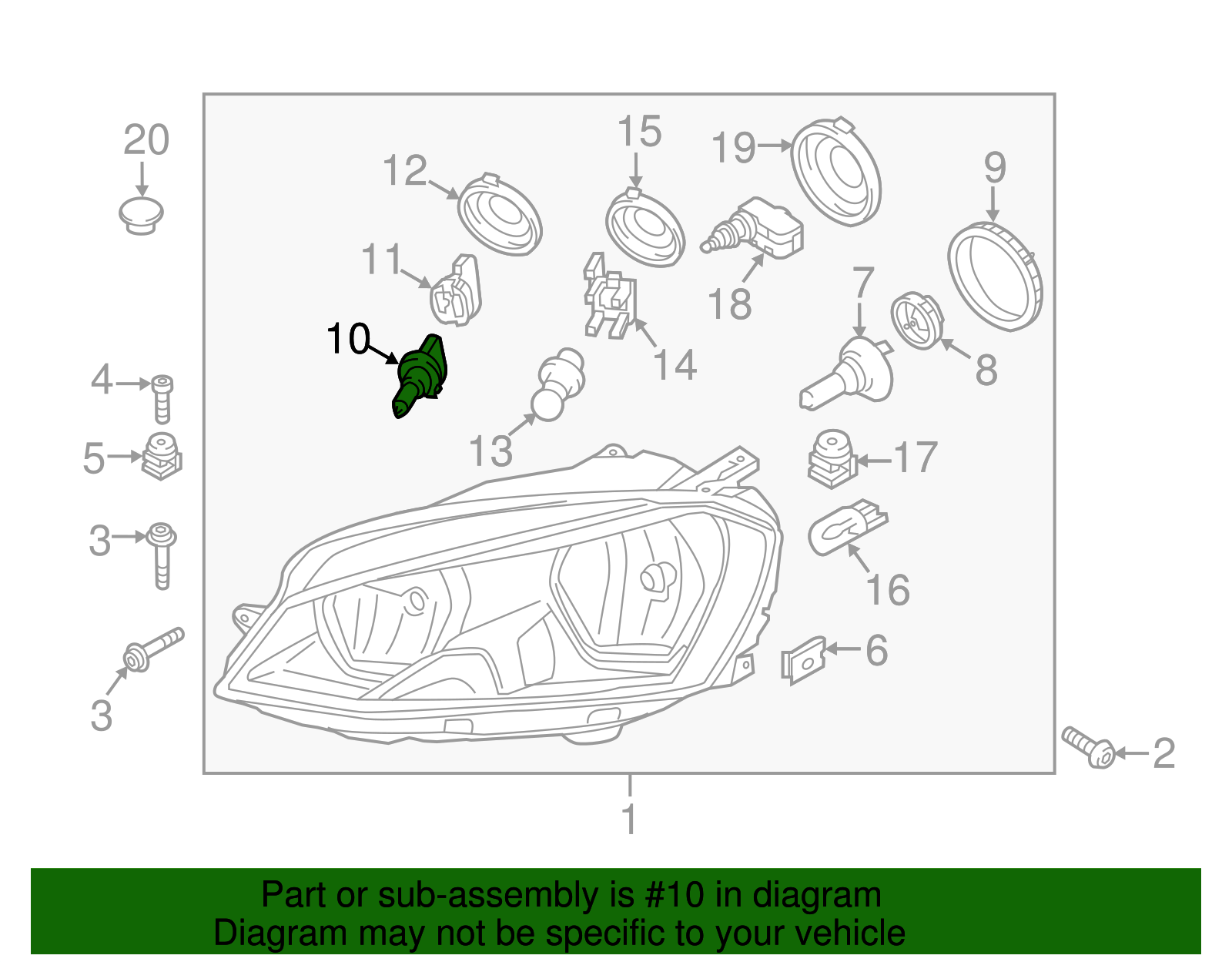 High Beam Bulb - Volkswagen (N-107-333-01)